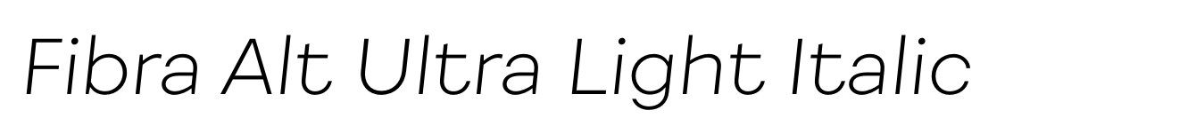 Fibra Alt Ultra Light Italic